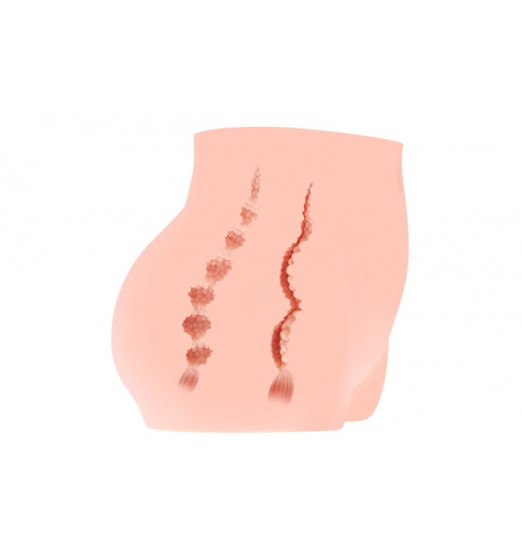 Мастурбатор-полуторс Cherry с вибрацией и двумя любовными тоннелями