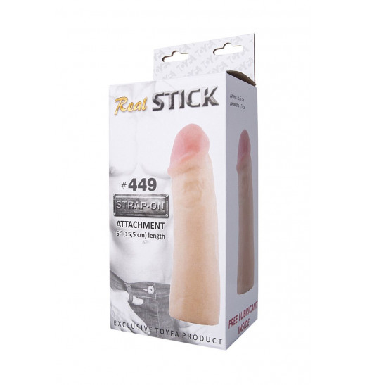 Телесный реалистичный фаллос-насадка RealStick #449 - 17 см. Телесный реалистичный фаллос-насадка RealStick #449 - 17 см.