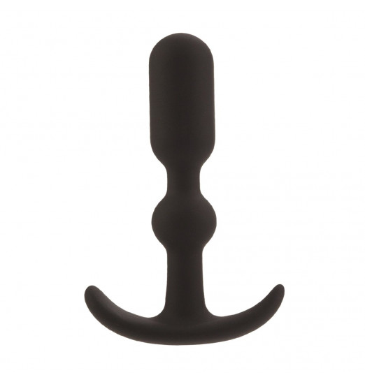 Черный силиконовый анальный стимулятор Booty Call - 9 см.