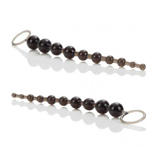 Черная анальная цепочка X-10 BEADS