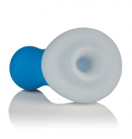 Голубой мини-вибратор Posh Silicone Ice Massager Tease со съемной насадкой для заморозки