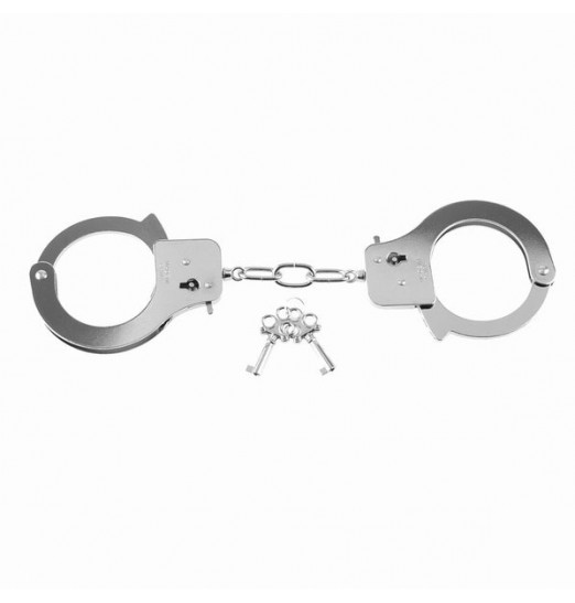 Металлические серебристые наручники Designer Metal Handcuffs