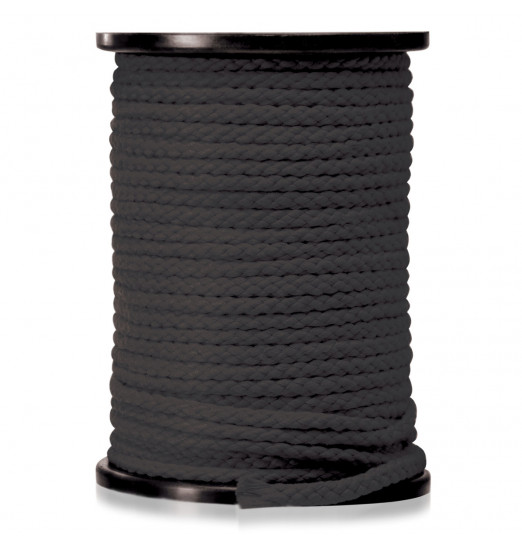 Черная веревка для связывания Bondage Rope - 60,9 м.