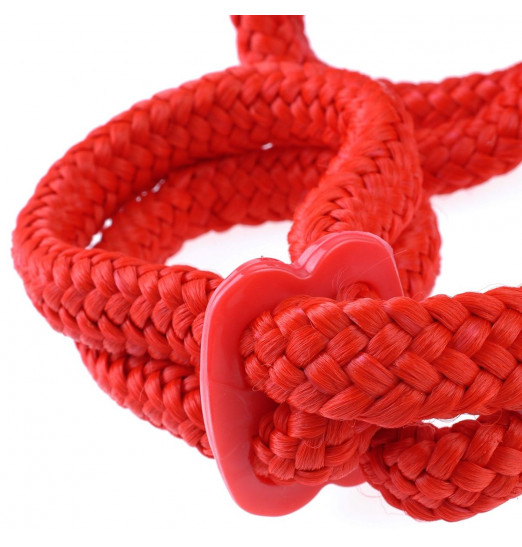 Красные верёвочные оковы на руки или ноги Silk Rope Love Cuffs
