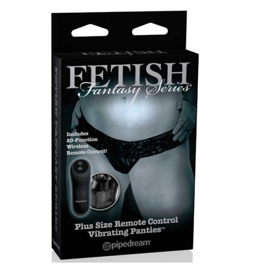 Трусики с силиконовым вибратором Limited Edition Black размера Plus Size