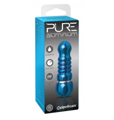 Голубой аллюминиевый вибратор BLUE SMALL - 7,5 см.