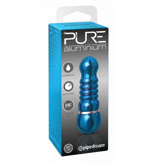 Голубой аллюминиевый вибратор BLUE SMALL - 7,5 см. Голубой аллюминиевый вибратор BLUE SMALL - 7,5 см.