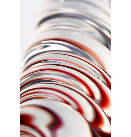 Стеклянная анальная втулка-спираль - 15,5 см.