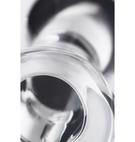 Стеклянная анальная втулка с загнутым кончиком - 14,5 см.