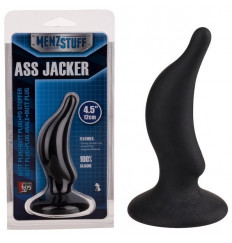 Чёрная анальная пробка ASS JACKER - 12 см.