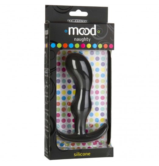 Черная анальная пробка для ношения Mood Naughty 2 4.5  Silicone - 11,4 см.