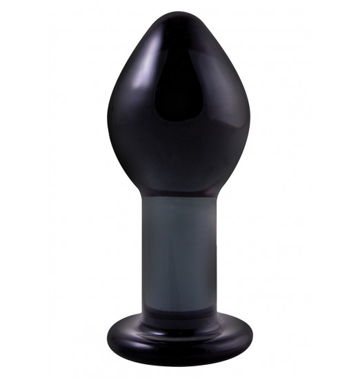 Большая темно-серая стеклянная анальная пробка Crystal Large - 8,5 см. Большая темно-серая стеклянная анальная пробка Crystal Large - 8,5 см.