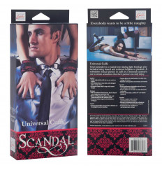 Атласные наручники Scandal Universal Cuffs с цепью