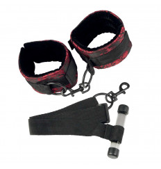 Атласные наручники с фиксацией на двери Scandal Over the Door Cuffs