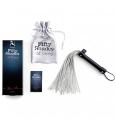 Серебристая многохвостая плетка Satin Flogger - 37,5 см.