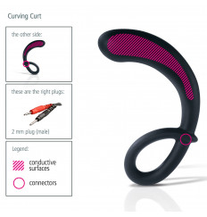 Стильный массажер простаты Curving Curt  - 13 см.