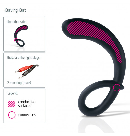 Стильный массажер простаты Curving Curt  - 13 см.