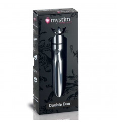 Фаллос для интенсивного электросекса Double Dan - 15,5 см.