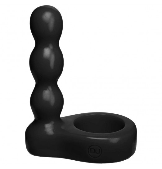 Черный анальный стимулятор с силиконовым кольцом Platinum Premium Silicone - The Double Dip 2 - Black Черный анальный стимулятор с силиконовым кольцом Platinum Premium Silicone - The Double Dip 2 - Black