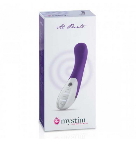 Фиолетовый вибратор Mystim Al Punto - 25 см.