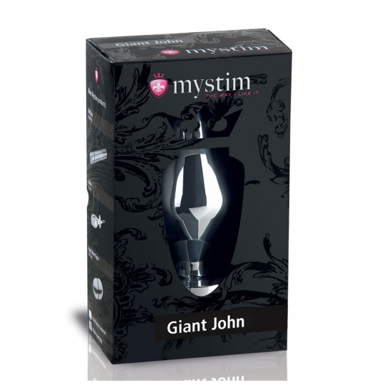 Анальный электростимулятор Giant John размера XXL - 16 см.
