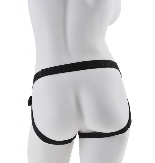 Чёрный с золотом женский страпон Designer Strap-On