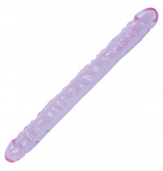 Двухсторонний фиолетовый фаллоимитатор Double Dong Purple Jellie - 46 см.