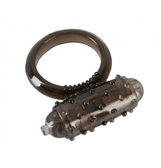 Дымчатое эрекционное виброкольцо Vibro Ring Dark