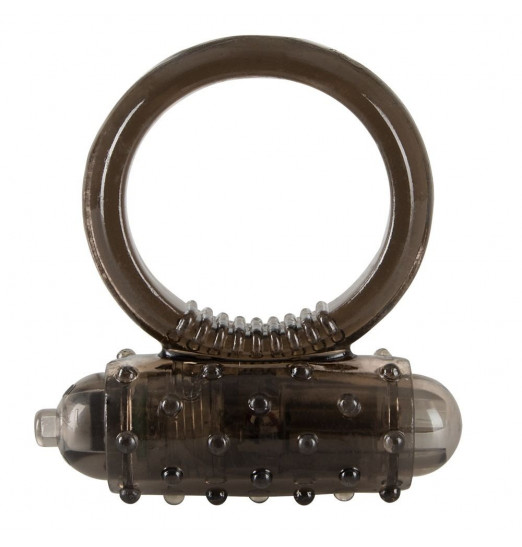 Дымчатое эрекционное виброкольцо Vibro Ring Dark