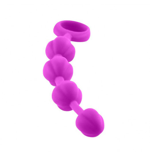 Силиконовая цепочка Beeds с ручкой-кольцом - 19 см.