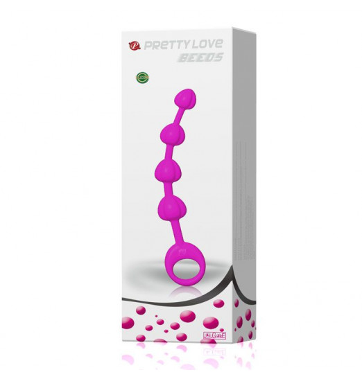 Силиконовая цепочка Beeds с ручкой-кольцом - 19 см.