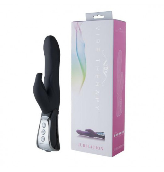 Чёрный вибратор VIBE THERAPY JUBILATION  - 23 см.