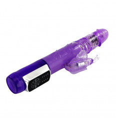 Фиолетовый вибратор хай-тек Butterfly Prince - 24 см.