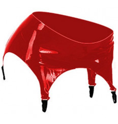 Красный пояс для чулок из латекса