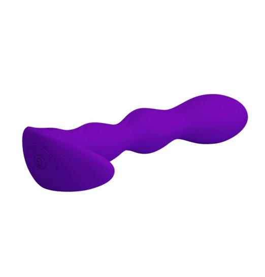 Фиолетовый анальный стимулятор простаты с вибрацией Yale - 14,5 см. Фиолетовый анальный стимулятор простаты с вибрацией Yale - 14,5 см.