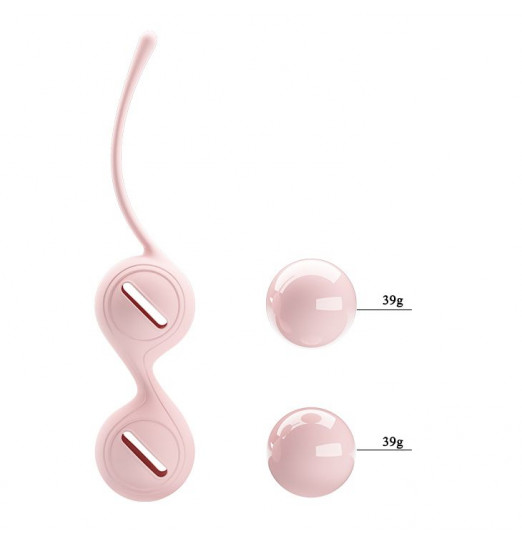 Нежно-розовые вагинальные шарики на сцепке Kegel Tighten Up I