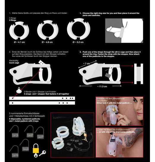 Набор для мужского пояса верности Cock Cage Set