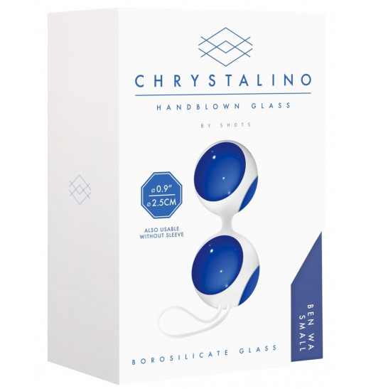 Синие вагинальные шарики Ben Wa Small в белой оболочке