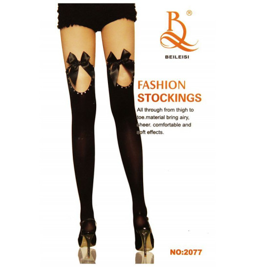 Чулочки с бантом и стразами