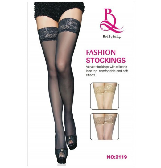 Соблазнительные чулочки с ажурной резинкой на силиконе