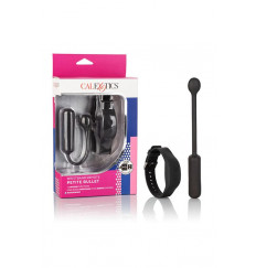 Черное виброяйцо с браслетом-пультом Wristband Remote Petite Bullet