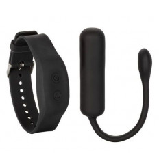 Черное виброяйцо с браслетом-пультом Wristband Remote Petite Bullet