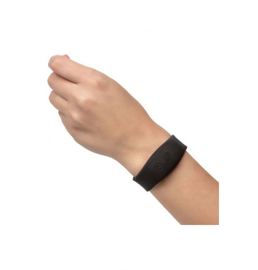 Черное виброяйцо с браслетом-пультом Wristband Remote Petite Bullet