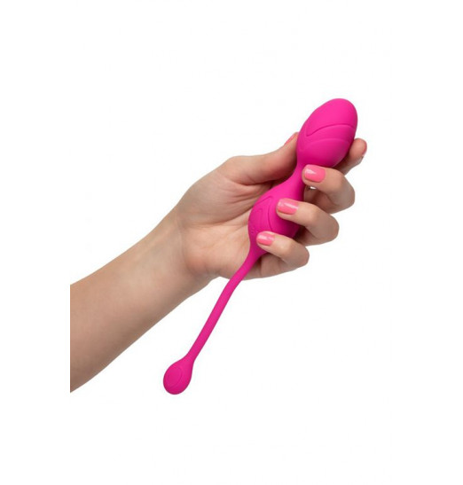 Розовые вагинальные шарики с ДУ и функцией памяти Remote Dual Motor Kegel System