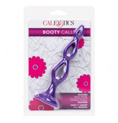 Фиолетовая анальная елочка Silicone Triple Probe - 14,5 см.