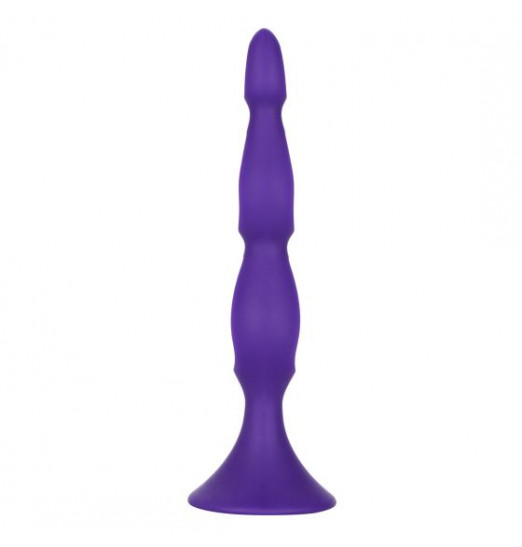 Фиолетовая анальная елочка Silicone Triple Probe - 14,5 см.