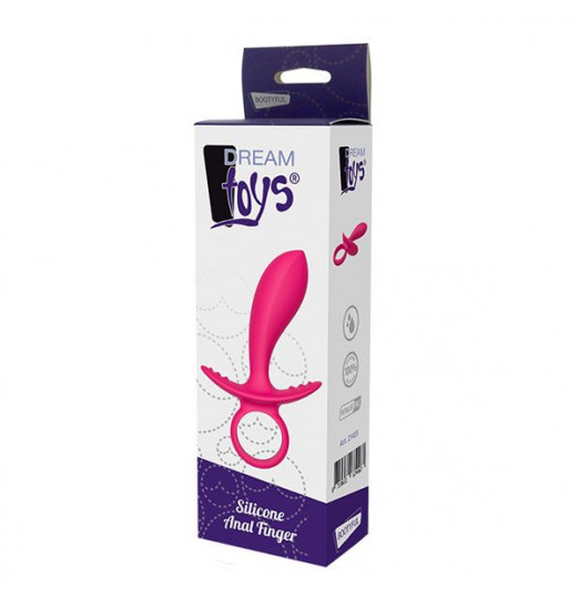 Розовая анальная пробка Silky Anal Finger - 14,5 см.