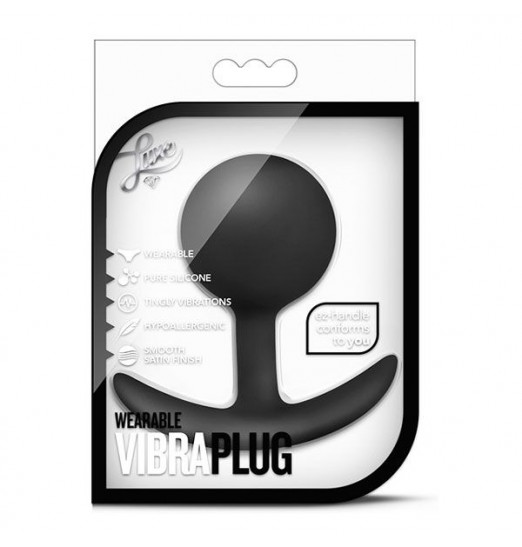 Черная анальная пробка Wearable Vibra Plug - 9,5 см. Черная анальная пробка Wearable Vibra Plug - 9,5 см.