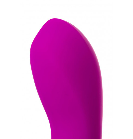 Розовый силиконовый вибратор с клиторальным стимулятором A-Toys Mady - 20,4 см.