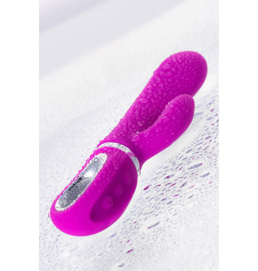 Лиловый вибратор с клиторальным стимулятором JOS JOLY - 19,6 см.